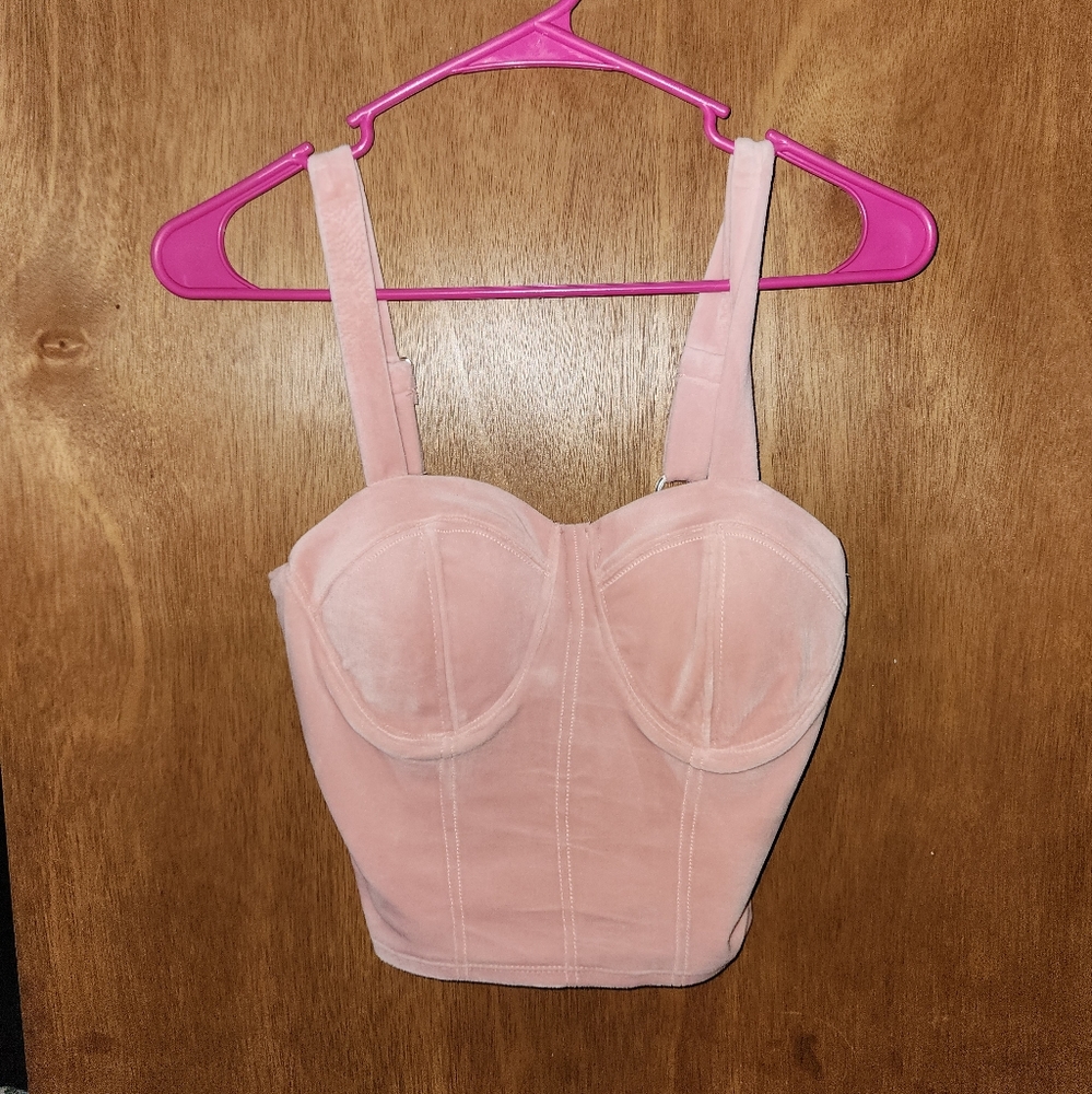 pink velvet top